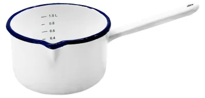 Produktbild von Karl Krüger Stieltopf 417/14HU, Emaille, Weiß