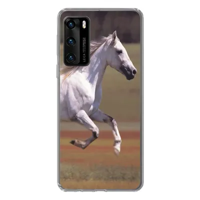 Produktbild von MuchoWow® Handyhülle Schutzhülle Hülle für Huawei P40 Pferd - Licht - Gras Silikon Softcase Handy Hülle - Handytasche