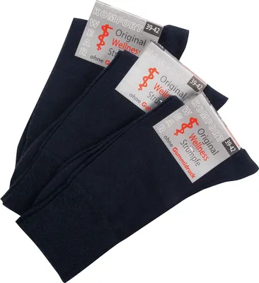 Produktbild von 3er-Pack Socken dunkelblau Wowerat Übergröße