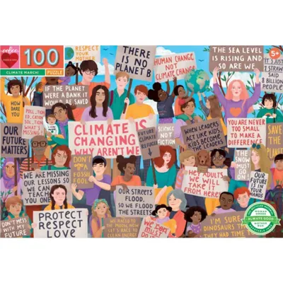 Image de Puzzle EEBOO Protestation pour la protection du climat 100 pièces