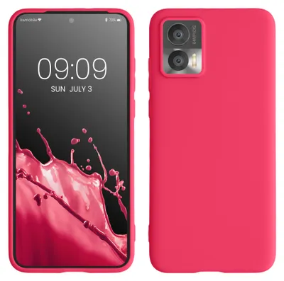 Produktbild von kwmobile Handyhülle für Motorola Edge 30 Neo Hülle - TPU Case - Kabelloses Laden - Schutzhülle Cover in Neon Pink