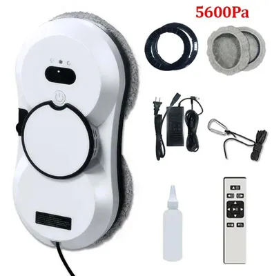 Zdjęcie produktu dla Robot do mycia okien - A-5600Pa - Moc ssania: 5600 Pa - Automatyczna funkcja rozpylania wody - Sterowanie za pomocą pilota - System zabezpieczenia przed upadkiem - 220 V