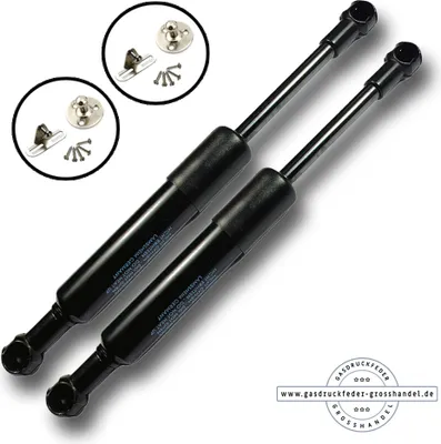 Produktbild von 2x Gasdruckfeder Ersatz LIFT-O-MAT 380N mit Beschlag Gasdruckdämpfer Kesseböhmer mit Aufnahme aus Metall Schwarz
