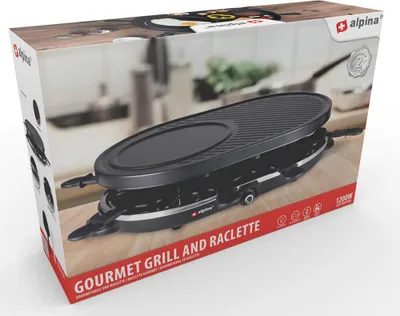 Zdjęcie produktu dla ALPINA Raclette Iron Grill dla smakoszy 8 osób