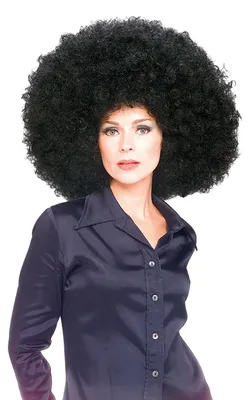 Produktbild von Schwarze übergroße Afro-Perücke - Einheitsgröße