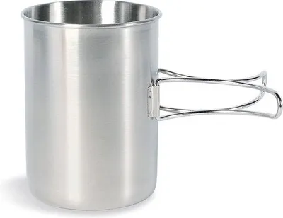 Zdjęcie produktu dla Kubek ze stali nierdzewnej o pojemności 850 ml z uchwytem składanym i skalą pojemności
