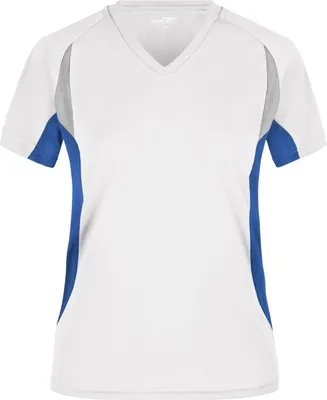 Produktbild von Ladies' Running-T Atmungsaktives Laufshirt white/royal, Gr. M