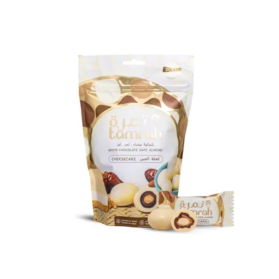 Zdjęcie produktu dla Tamrah Daktyle z Migdałem w Czekoladzie o Smaku Cheesecake 100 g