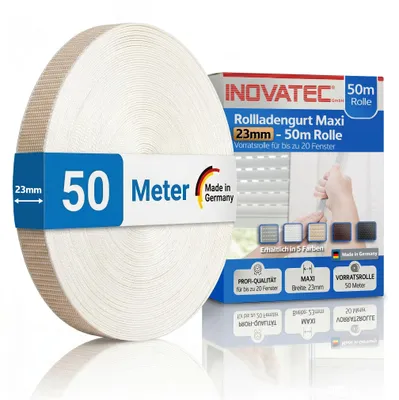 Produktbild von INOVATEC 50 m Rollladen Gurtband Maxi 23 mm beige