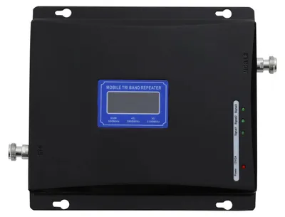 Produktbild von Mobilfunk Signalverstärker - Tri-Band GSM 3G 4G Repeater - 900/1800/2100 MHz - 15–20 dB Verstärkung - 150–200 m² Abdeckung - EU-Stecker - schwarz