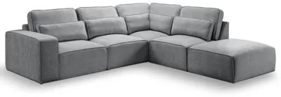 Produktbild von Sofa "Pargola" in grau Webstoff Ecksofa 4-Sitzer 305 x 281 cm