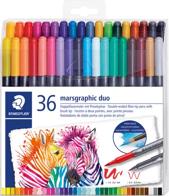 Zdjęcie produktu dla STAEDTLER Pinselmarker Design Journey Marsgraphic duo 36er Etui