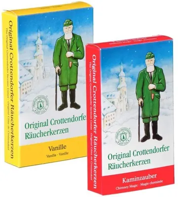 Produktbild von Crottendorfer Räucherkerzen 2er Set Kaminzauber / Vanille - Inhalt jeweils 24 Stück, Größe M (Standard)