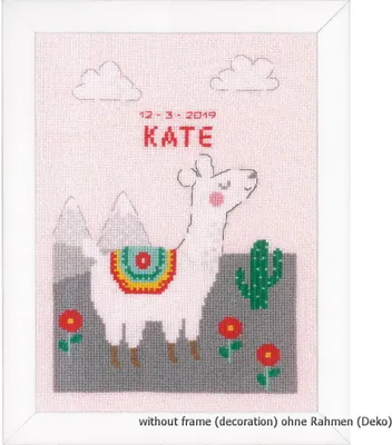 Produktbild von Auslaufmodell Vervaco Stickpackung Zählmuster "Lama"