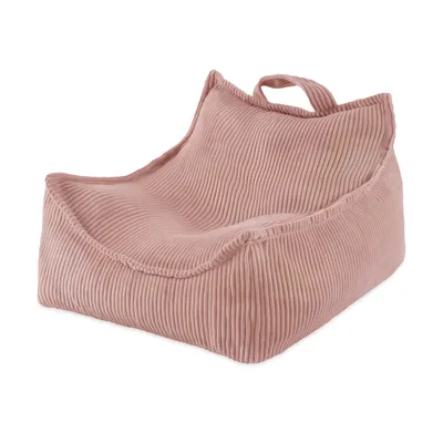 Immagine prodotto di Pouf MISIOO per bambini – Pouf grande per bambini – Tessuto in velluto a coste – 77x67x50 cm – Tessuto lavabile – Maniglia per un facile trasporto – Robusto – Rosa