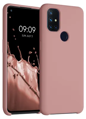 Produktbild von kwmobile Handyhülle für OnePlus Nord N10 5G Hülle - Case Silikon - Kabelloses Laden - Schutzhülle Cover in Winter Rose