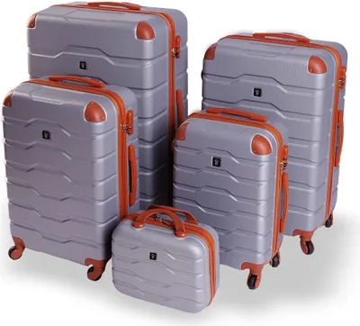 Obrázek produktu pro Cestovní kufr BERTOO Firenze - stříbrný set 5v1
