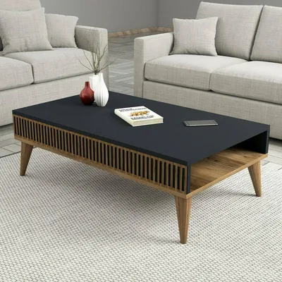 Imagen del producto de Atrani - Mesa de Centro, 105x60x35h cm Nogal Marrón, Revistero