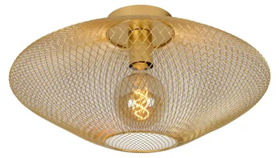 Image de MESH plafonnier industriel or 1xE27 40W Lucide