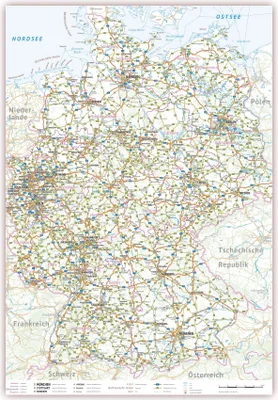 Produktbild von LYSCO® Deutschlandkarte DIN A2 Format gerollt Landkarte Deutschland (K-711)