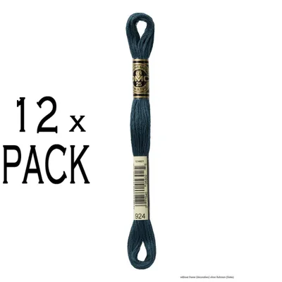 Productafbeelding van 12 bollen DMC Stickgaren Mouline Special 117MC - 924, 6-strengs, 8 meter, verpakkingseenheid