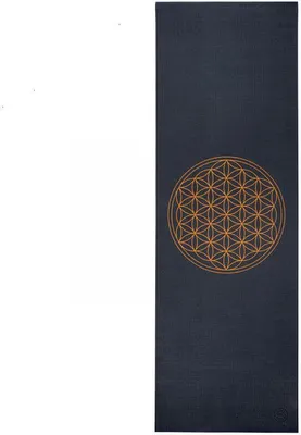 Produktbild von Bodhi Leela Yogamatte 4.5mm - grau mit Blume des Lebens