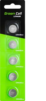 Produktbild von Green Cell CR1620 Lithium Knopfzellen 3V Lithiumbatterie Batterie in Original Blisterverpackung 5er Pack (Batterien einzeln entnehmbar)