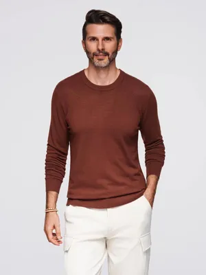 Obrázek produktu pro Ombre Clothing Pánský klasický svetr Gemundus kaštanová L