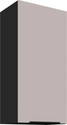Produktbild von Küchen Hängeschrank 45 cm Küche ARONA Kaschmir beige matt + Schwarz matt Küchenzeile Küchenblock Küche Einbauküche