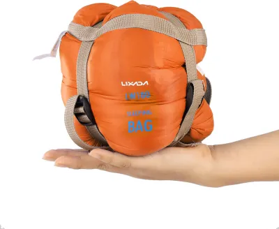 Produktbild von Lixada Ultraleichter Deckenschlafsack, 190x75 cm, 680g, für Outdoor, Camping & Wandern, Komfort 15°C, Grenz 9°C, 100% Polyester, ganzjährig nutzbar, als Decke umwandelbar, koppelbar zum Doppelschlafsack, Modell LW180