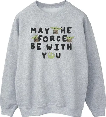 Produktbild von Star Wars - "The Mandalorian May The Force Be With You" Sweatshirt für Herren BI46765 (M) (Grau)