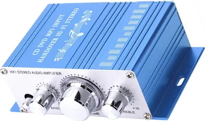 Zdjęcie produktu dla Mini cyfrowy wzmacniacz samochodowy Hifi Audio Muzyka CD DVD MP3 Odtwarzacz FM (niebieski)