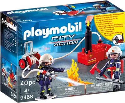 Produktbild von PLAYMOBIL City Action 9468 Feuerwehrmänner mit Löschpumpe
