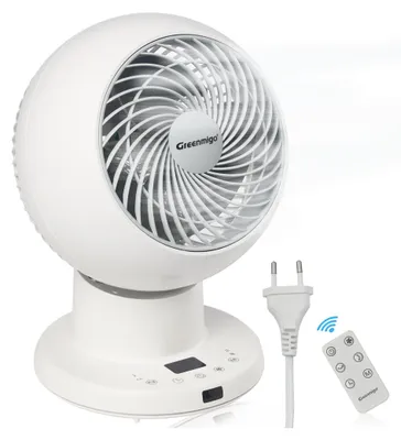 Produktbild von Greenmigo Tischventilator für Luftzirkulation,3D-oszillierender Turbofan,leiser Ventilator mit Fernbedienung,8-Stunden-Timer,5 Geschwindigkeiten für Schlafzimmer,Heimbüro