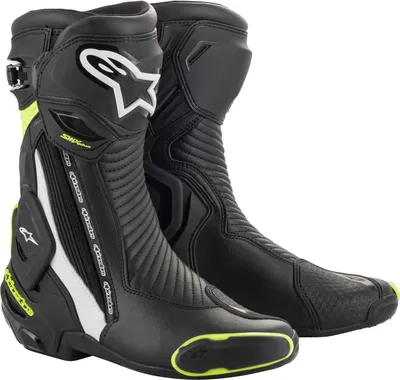 Produktbild von Alpinestars SMX Plus v2 Motorradstiefel, schwarz/weiß/gelb, 39
