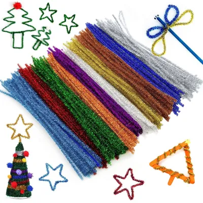 300 bunte Pfeifenreiniger, Chenilledraht, 30 cm, Basteldraht