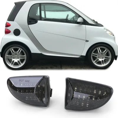 Obrázek produktu pro LED boční blinkry černé pro Smart Fortwo Cabrio Coupe 451 z let 2007-2015