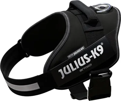 Produktbild von Julius-K9 14851, Hund, Westengeschirr, L, Schwarz, Einfarbig, 63 cm