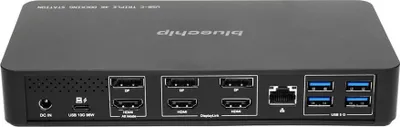 Produktbild von bluechip Dockingstation DUD3511D2 USB Typ C 3.2 Gen1 Universelle Triple 4K RJ45 mit Ladefunktion - Kensington-Look