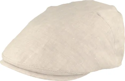 Sehr leichte einfarbige Flatcap aus 100% Leinen von Hut-Breiter in grau