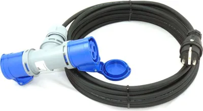 Produktbild von Schuko Adapter auf CEE 2-Fach H07RN-F 3G1,5 / 3G2,5 PCE IP44 5-50m, Querschnitt:3x1.5mm², Länge:30m