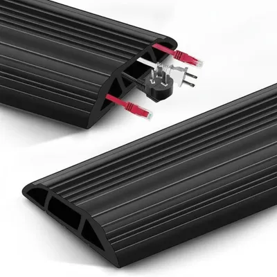 Produktbild von InAndOutdoorMatch - Boden-Kabelschutz - 3 Meter - Schwarz, KI-generiertes Bild