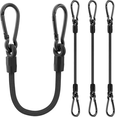 Image de Lot de 4 élastiques de tension avec mousqueton, longueur 50 cm