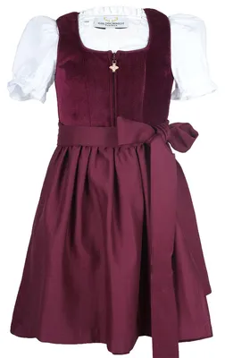 Produktbild von Kinderdirndl weinrot Größe 164 mit Bluse
