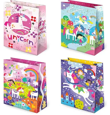 Image de Sacs cadeaux T2-111 Licornes, lot de 10