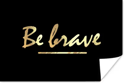 Produktbild von MuchoWow® Poster Zitate - Gold - Schwarz 120x80 cm - Bilder