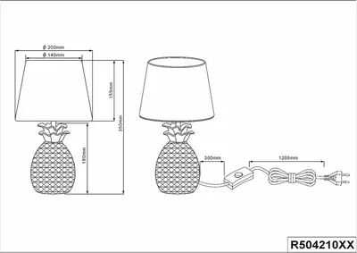Obrázok produktu pre Stolová lampa Pineapple E14 1x40 W čierno/zlatá