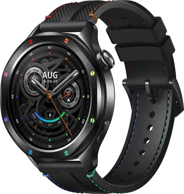 Produktbild von Xiaomi Watch S4 - Intelligente Uhr mit Riemen - Fluororubber, Nylon - Regenbogen - Handgelenkgröße: 135-210 mm - Anzeige 3.6 cm (1.43")