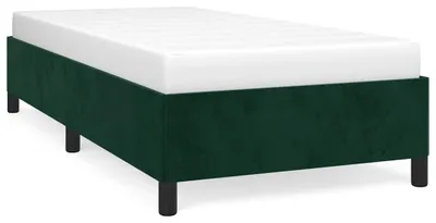 Produktbild von vidaXL Bettgestell ohne Matratze Dunkelgrün 90x190 cm Samt