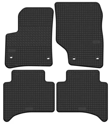 Produktbild von Gummi-Fußmatten für Volkswagen Touareg I 2002-2010 (SUV) – 4-tlg, Schwarz, passgenau – Wielganizator SolidTread